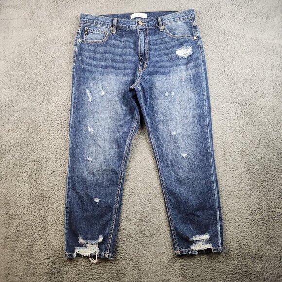 KanCan Denim - Kancan Jeans Women's Size 15/31 Distressed Ultra High Rise Straight Ankle Denim